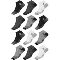 Swagr 12 Pairs Sports Cotton Ankle Length Socks For Men, Pack Of 12., Assorted
