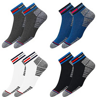 Navysport Men's Ankle Length Cotton Socks (Pack Of 4) (Nso-4_Multicolour)