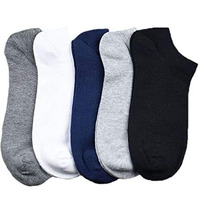 Lealdealz Ankle Length Socks For Men And Women - Pack Of 5 Multicoloured Cotton Socks - Free Size