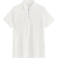 Tagdo Men's Jacquard Chain Polo Shirt (Rf-Chain-Jqrd-2020-White-Xl)