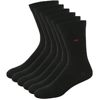 Navysport Men's Regular Cotton Blend Socks (Pack Of 3) (Pf-B-1_Black)