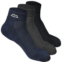Heelium Bamboo Socks For Men | Quarter Length | Odour-Free & Breathable | Padded Base & Anti-Bacterial | 3X Softer Than Cotton Socks, Assorted