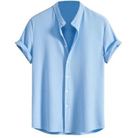 Greciilooks For Casual Stylish Textured Regular Formal Shirt | Men's Solid Slim Fit (Gl-Ms-6249_Blue