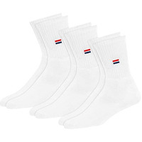 Navysport Men's Crew Length Cushion Cotton Socks (Pack Of 3) (Sf-W-1_White) Free Size