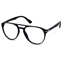 Roshfort Money Heist Professor Eyeglass Arc Glass Blue Light Blocking Coating Glasses For Men Women Retro Aviator Computer Eyewear Acetate Italic Frame (B-1, Black).