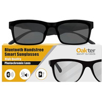Oakter Smart Glasses With Wireless Bluetooth | Hands-Free Calling | Open Ear Music | Sport Headset | Intelligent Eyewear | Connect With Your Mobile/Tablet | Black