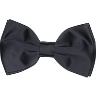 Peluche Premium Black Satin Bow Tie For Men