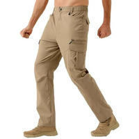 Toplot Men's Functional Straight-Fit Cargo Pants (Men-Zip-Cargo-5216-Gold-32)