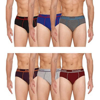 Vip Frenchie Men's Cotton Briefs (Pack Of 6) (Pro_6_Asstd_95_Color May Vary_95 Cm)