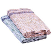Green Tee Men Cotton Color Lungi- Pack Of 2(Green Ii Sandal)