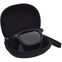 Usjones Unisex Square Uv400 Protection Folding Black Non-Polarized Sunglasses - Pack Of 1 (Medium)