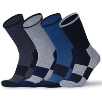 Rc. Royal Class Thermal Socks For Men Thick Heavy Duty Cushioned Towel Woolen Socks, Calf Length Warm Winter Wear Hi-Performance Socks, Pack Of 4 Pairs, Free Size, Multicolored