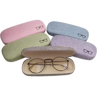At Tech Linen Metal Hard Box Cover And Cases For Sunglasses, Eyewear, Spectacles, Chasma. (Multi-Color) (Combo Of 2 Pcs.)