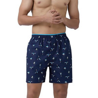Xyxx Men's Cotton Boxer Shorts (Pack Of 1) (Xybox52L_Yoga_Dark Blue_L)