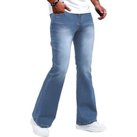 Ben Martin Black Jeans For Men || Bootcut Jeans For Men || Wide Leg Jeans Men || High Waist Jeans For Men || Relax Jean For Men || Bell Bottom Jeans For Men Size Light Blue 34