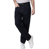 I'sol MenS Loose Baggy Fit Wide Legged Jeans Dark Blue