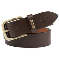 Flyer Men's Leather Belt (Formal/Casual) (Colour -Brown) (Size -34) Buckle Adjustable Size Genuine Leather (Br908-34) (Pack Of 1)