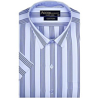 Accox Men's Cotton Half Sleeves Striped Checkred Regular Fit Formal Shirt For Men(Gcr275_42) Multicolour