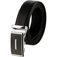 Labnoft Men's Pu Leather Auto Lock Belt (Belt-003-Xl) (Black)