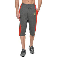 Vimal Jonney Cotton Blended Regular Fit Dark Grey 3/4Th Capri For Men
