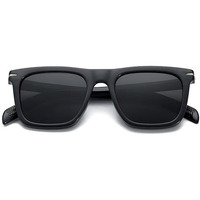 Roshfort Non Polarized Sunglasses For Men And Women Uv 400 Protection Square Shape Cooling Goggles Black Shade Sunglass (Italic Black -Medium)