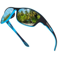 Dervin Uv Protected Polarized Sports Sunglasses For Men Driving Cycling Fishing Cricket Sunglasses (Blue Mirrored) - Pack Of 1