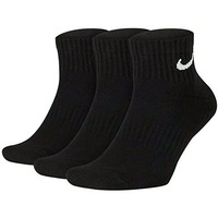 Maxcom Cotton Mens Womens Unisex Everyday Ankle Length Socks Sports Workout Lightweight Training Anklet Sock 3 Pairs(M,L) (Black, L)