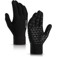 Huntsmans Era Winter Touchscreen, Anti-Slip Warm Thermal Woolen Gloves For Men And Women/Winter Gloves (Black 1Pair)