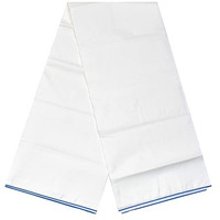 Tuni Mani Men's Casual Style 100% Pure Relaxed Fit Lungi / (Legnth 2.10Meter; Height :1.25Meter) Free Size (Milk White)
