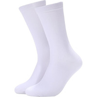 Calyssa Men's Cotton Crew Socks - Soft, Breathable & Comfortable, White (Pack Of 1)