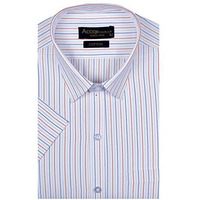 Accox Men's Striped Half Sleeves Regular Fit Cotton Formal Checkred Shirts(Gcr02_44) Multicolour