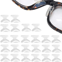 Maycreate 12 Pairs Eyeglass Nose Pads, Anti-Slip Silicone Glasses Nose Support Pads Replacement, Anti-Slip Air Chamber Nose Pads For Full Plastic Frames, White