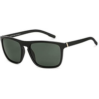 Vincent Chase Eyewear By Lenskart | Full Rim Square Branded Latest And Stylish Sunglasses | Polarized And 100% Uv Protected | Men & Women | Large | Vc S13981 (Color:-Black/Lens Green)-Pack Of 1