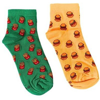 Thela Gaadi 100% Combed Cotton Funky Printed Socks For Men & Women, Cute & Quirky Ankle Length Socks, Odour Free, Breathable, Free Size, Pack Of 2 Pairs