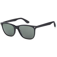 John Jacobs|Uv Protection Non-Polarized Sunglasses For Men & Women|Black Green Solid Full Rim Wayfarer Jj S13311-C3 - Pack Of 1,Large