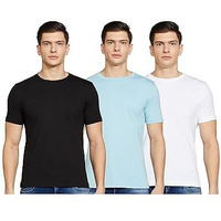 Amazon Brand - Symbol Men's Solid Regular T-Shirt (Ss20Symtee41-I_White,Skyblue,Black_2Xl)