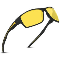 Efermone Night Driving Glasses: Polarized Anti-Glare Driving Glasses For Car And Bike | Wraparound Design (Efer-Sp, 2025)