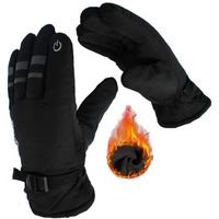 Alexvyan -20 Snow And Windproof Thermal Soft Warm Winter Gloves (Fur/Fleece Inside) For Riding, Protective Warm Hand Riding Cycling, Byke, Bike, Scooty,Motorcycle For Men & Boy,Male (Black)