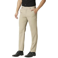 Saintx Men's Stretchable Formal Pants | Classic Flat Front Slant Pocket Trousers (Slim Fit) No Pleat Design | Office Or Party | Fasion Autoflex Waistband Trouser (Saintr07_Khaki_32)