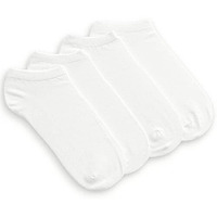 Lealdealz White Cotton Ankle Socks For Men And Women - Pack Of 4, Solid, Free Size - Ankle Length
