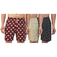 Nermosa Men's 100% Cotton Boxer Shorts  Soft, Breathable, All-Day Comfort (Pack Of 3) (In, Alpha, Xl, Regular, Multicolor1)
