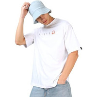 Bewakoof Men's Typography 100% Cotton T-Shirt - Oversized Fit, Round Neck, Half Sleeves White