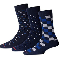 Rc. Royal Class Men's Calf Length Cotton Formal/Casual Blue Color Free Size Socks (Pack Of 3 Pairs)