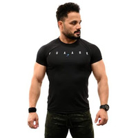 Fuaark Men's Round Neck Slim Fit Gym & Active Wear Sports T-Shirt For Workout & Casual Wear (Black, Small)