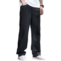 Kotty Men's Solid Regular Fit Mid Distressed Fashionable Trendy Denim Jeans(Black,28)