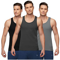 Xyxx Men's Super Combed Cotton Round Neck Ribbed Vest - High Moisture Absorbing Innerwear For Men With Anti-Microbial Silver Finish