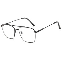 Roshfort Eyewear Zero Power Blue Cut & Antiglare Computer Square Eyeglasses | Men & Women | Medium - Pack Of 1 (B-4)