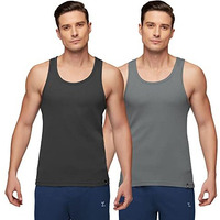 Xyxx Men's Super Combed Cotton Round Neck Ribbed Vest - High Moisture Absorbing Innerwear For Men With Anti-Microbial Silver Finish