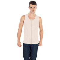 Dermawear Men Zenrik-G Gynaecomastia Shapewear Vest For Chest And Abdomen (Cream, Large)