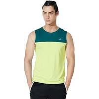Amazon Brand - Symbol Men's Color Block Regular Fit Sleeveless Sports T-Shirt (Aw17-Sysp-05D_Viridian_Large)
